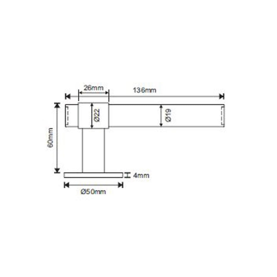 EuroArt Lever Handle on Concealed 4mm Bearing Rose Pair - EURO/LH/BLPVD/LRS955