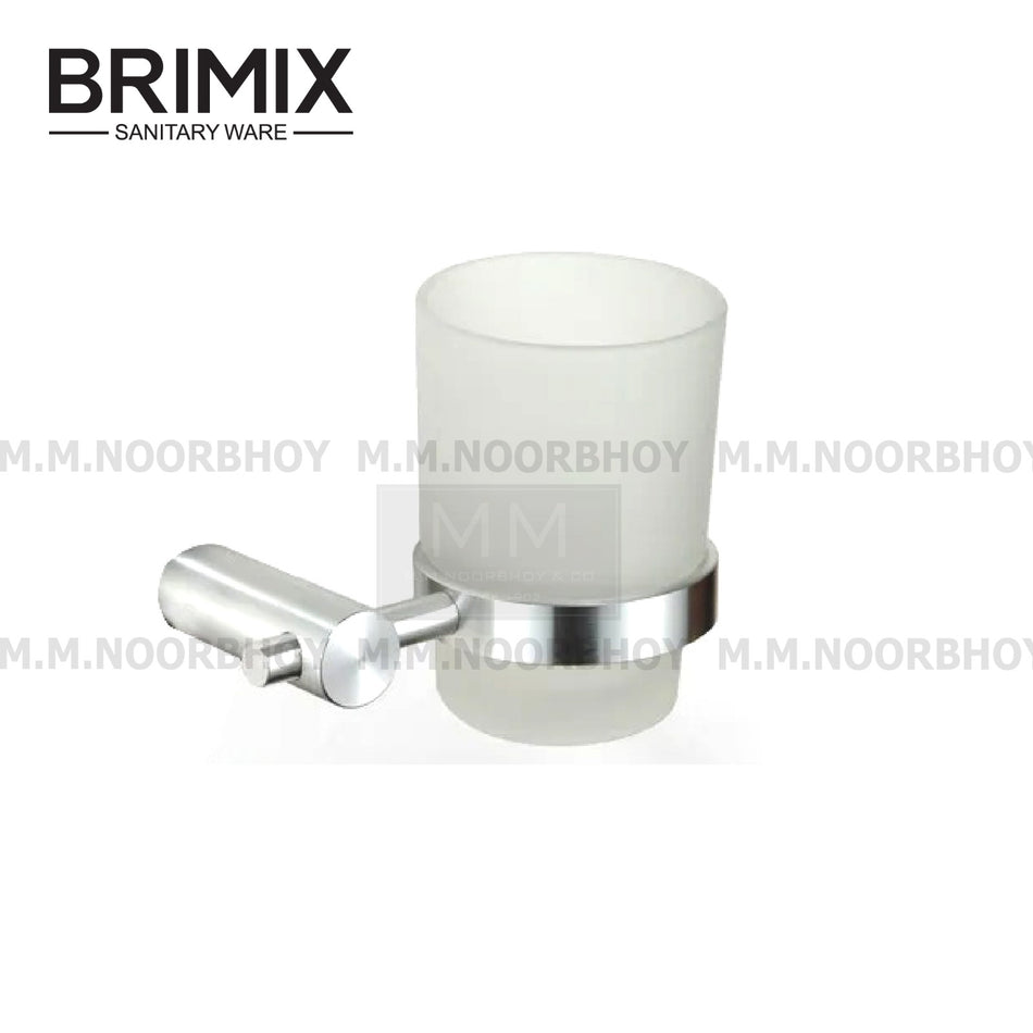 Brimix bathroom accessory with glass holder on a white background