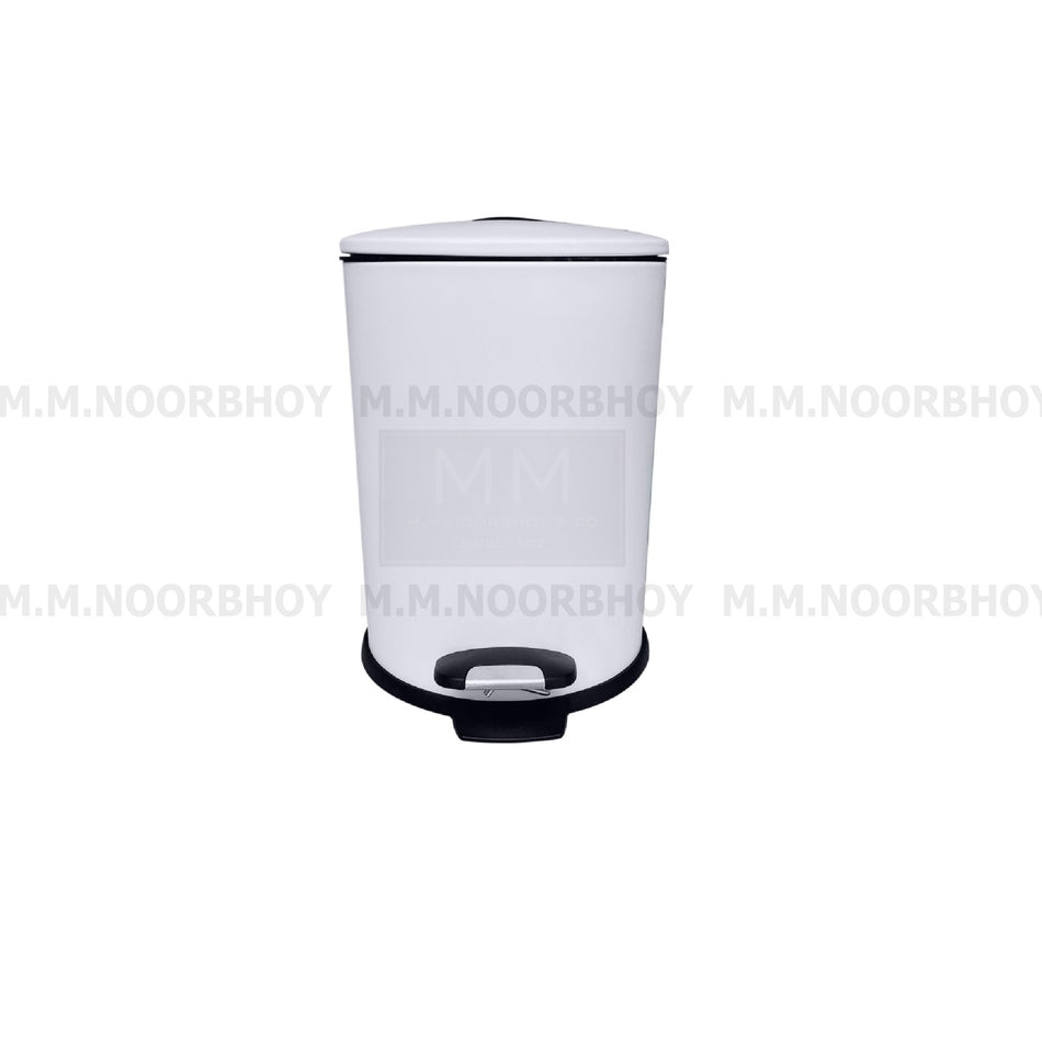 Round Pedal Waste Bin Steel Material and White Color Three Liters - BLX/WB/WHT/71743