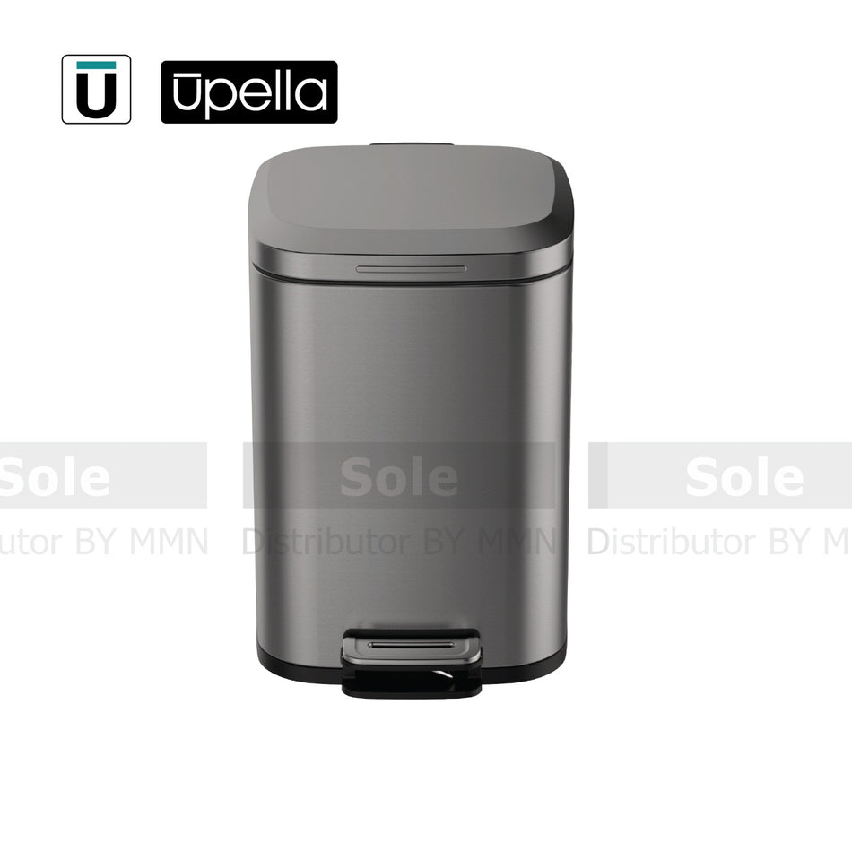 Upella Hauser Waste Bin Stainless Steel Black Color Each - HAUSER
