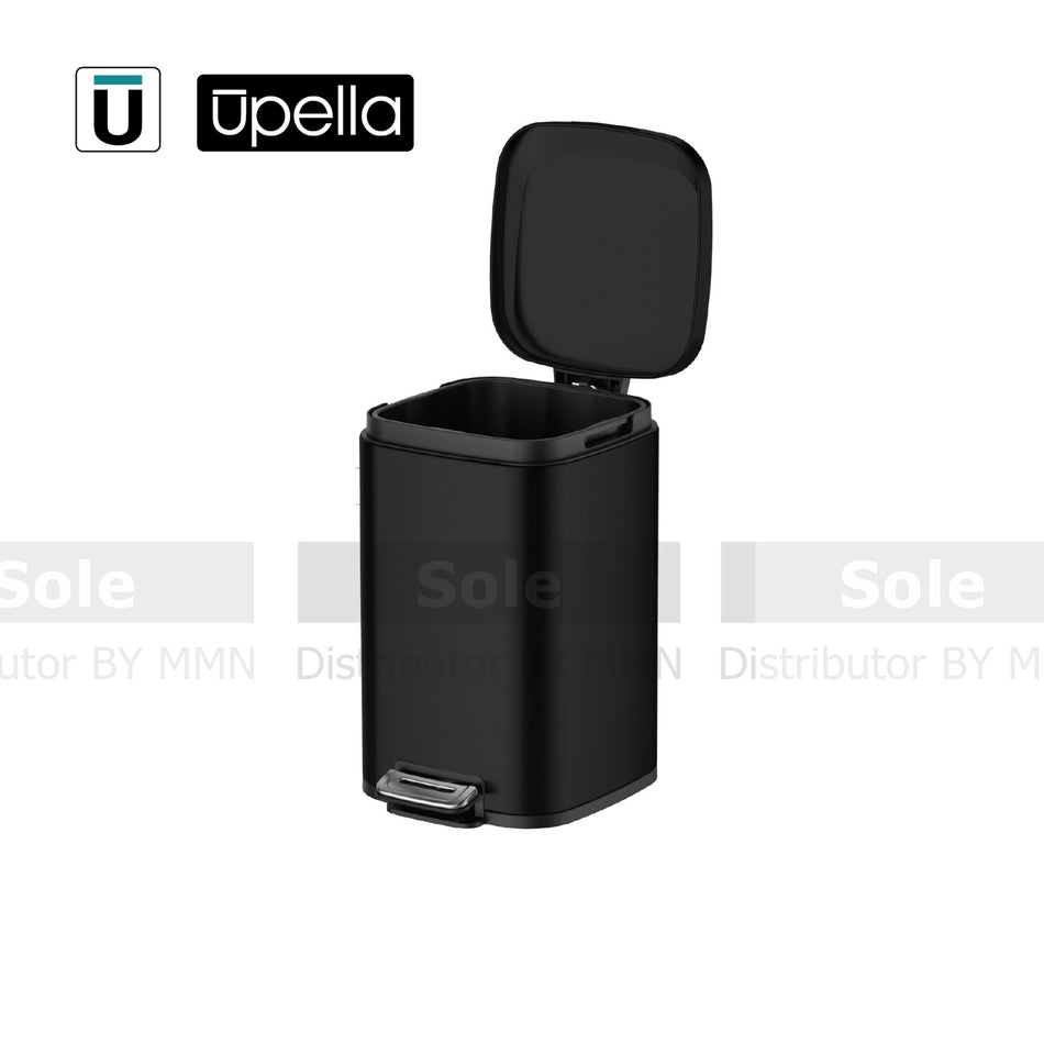 Upella Hauser Waste Bin Stainless Steel Black Color Each - HAUSER