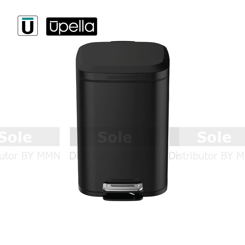 Upella Hauser Waste Bin Stainless Steel Black Color Each - HAUSER