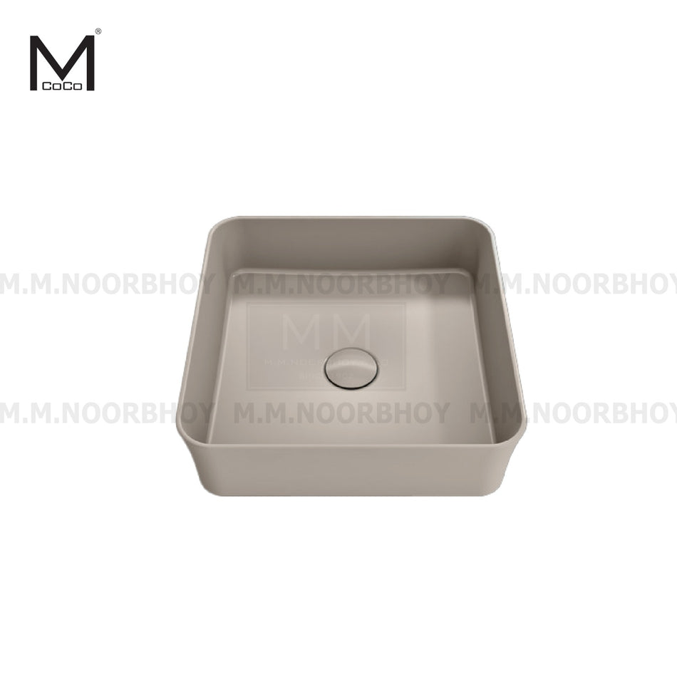 Mcoco Melamine Sink with Drainer Square Design Matt White and Matt Khaki Finish - MCO/MS/PS0030100-040