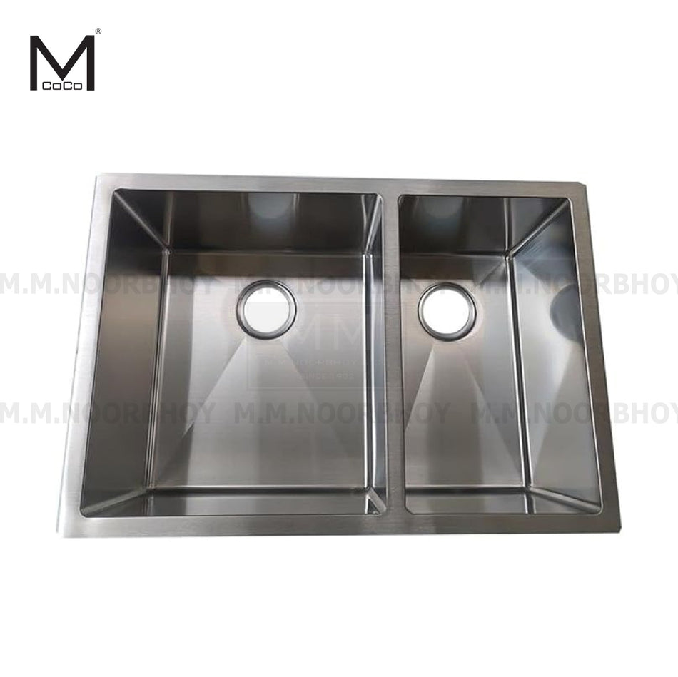 Mcoco D Double Bowl SS304 Sink with Draining Kit - MCOD/DSINK/SS/5544