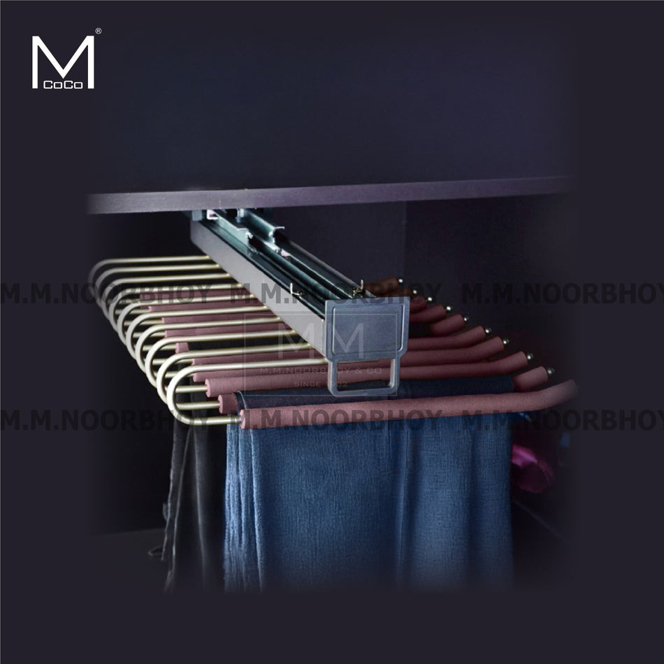 Mcoco Top Mounting Trouser Racks Soft Close Matt and Grey Color- MCO/WP/MG/DYL11