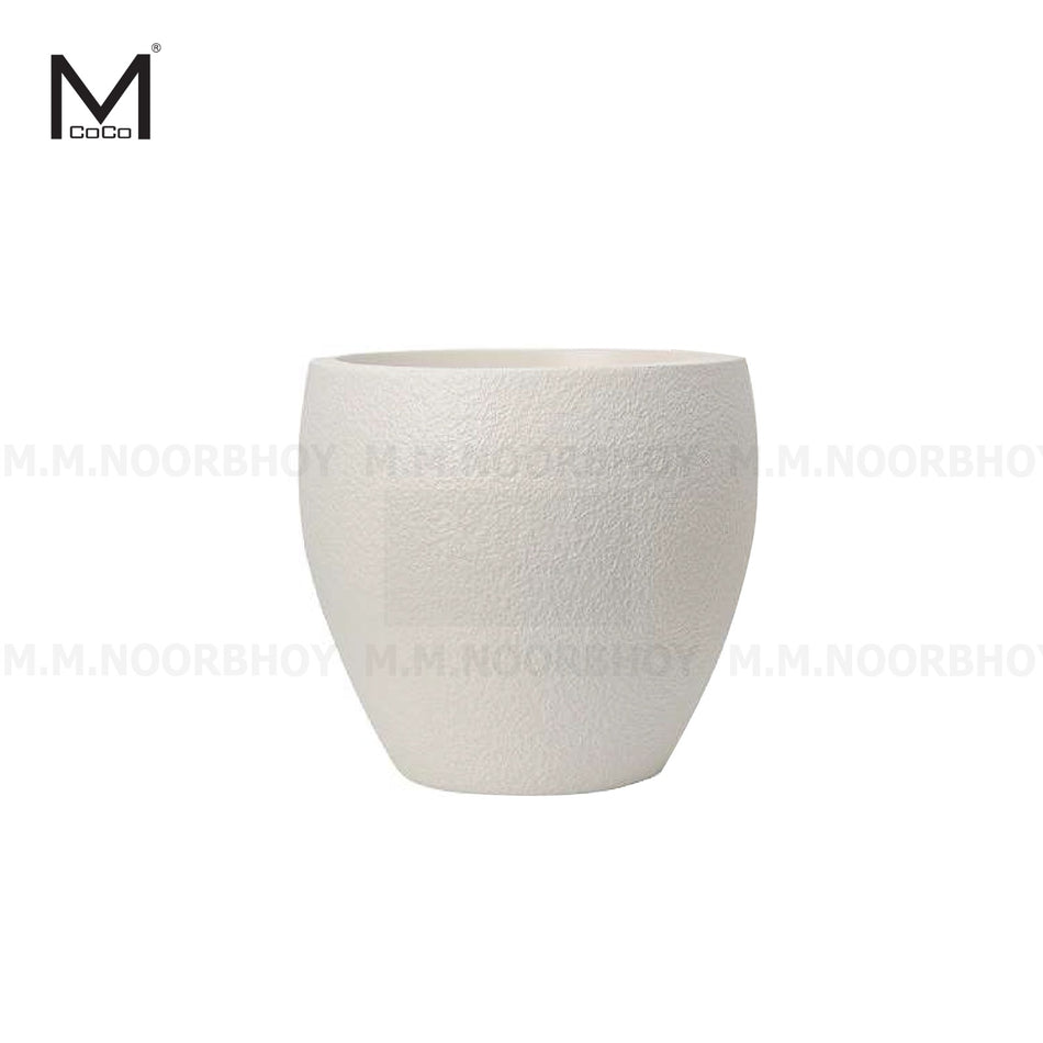 Mcoco Flower Pot Holder for Indoor and Outdoor Rice White Color and Grey - C2409