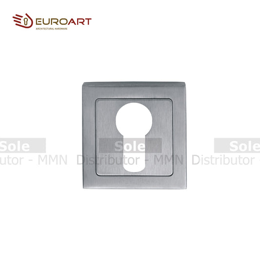 EuroArt BL/PVD Square 8mm Euro Profile Esutcheons - EACH - EES401/BL/PVD