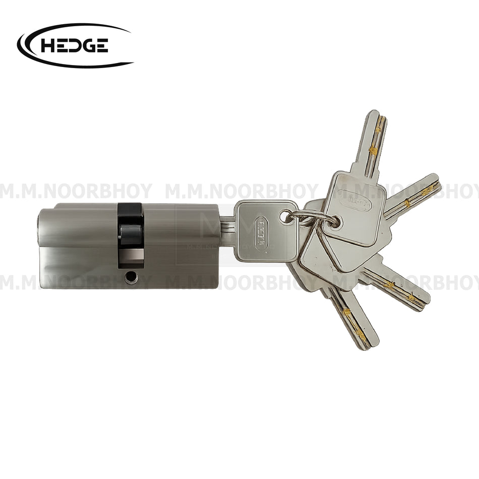 Hedge High Security Key Cylinder with 5 Keys SS Finish - HE/CYL/SS/108