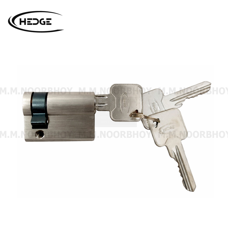Hedge Half Key Cylinder 44mm SS Finish - HE/CYL/SS/102.45.02