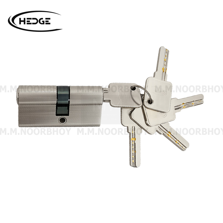 Hedge High Security Key Cylinder with 5 Keys SS Finish - HE/CYL/SS/108