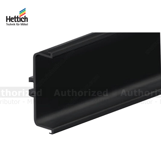Hettich Gola Profile Handle C Type, Length 3000mm, Black Finish - HT929922600