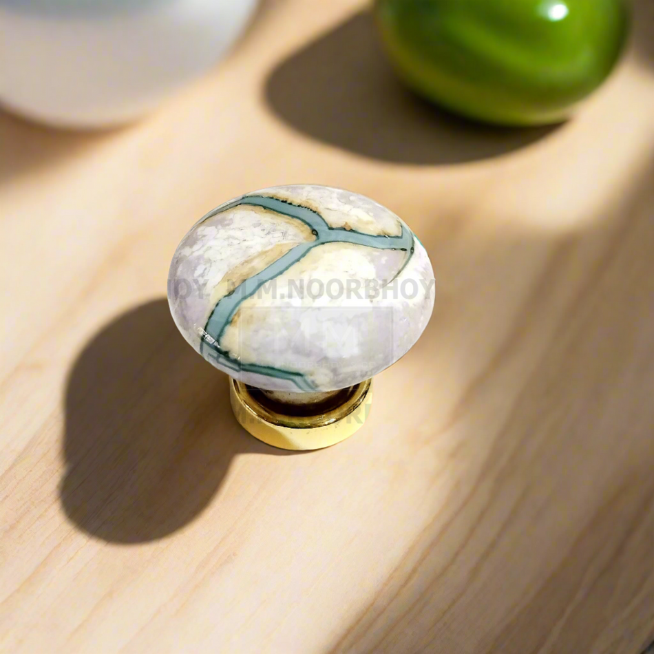 Estamp Marble Granite Knob with Gold Plated Each - 9742.197