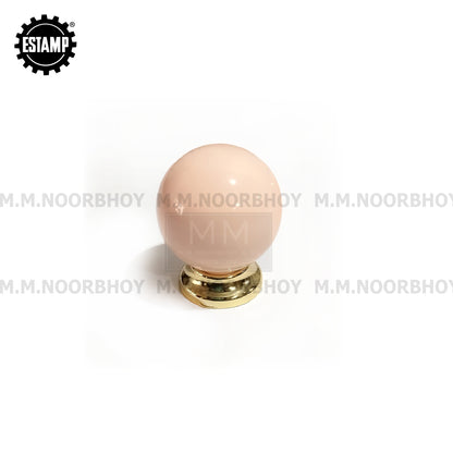 Estamp Cabinet Knob Light Blue & Gold Plated and Baby Pink & Gold Cabinet Each - 5102