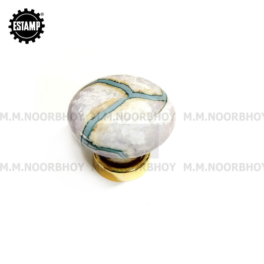 Estamp Marble Granite Knob with Gold Plated Each - 9742.197