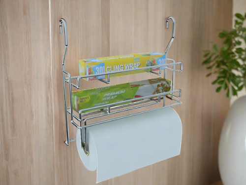 Hettich Cargo Midway Kitchen Roll Holder, Size 333x100x325mm, Chrome Plated Finish - HT926998700