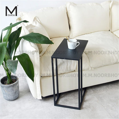 Mcoco Steel Narrow Multipurpose Side Table Black Color (48X28X58CM) - YI-DS005