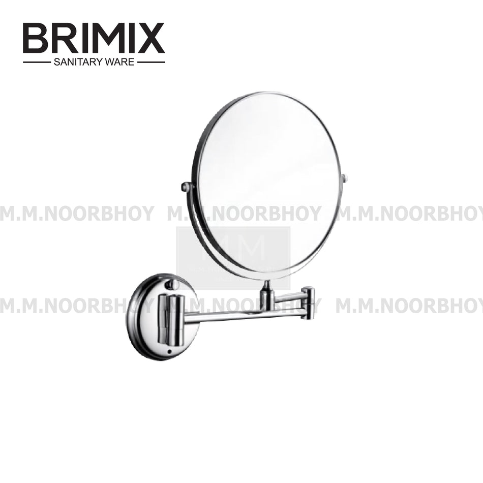 Brimix Wall Mounted Magnifier Mirror with 8 Inches Stainless Steel  - YI-BRI/MGN/1208/SS