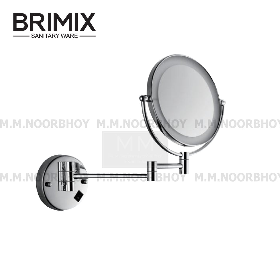 Brimix Wall Mounted Magnifier Mirror with 8 Inches Stainless Steel  - YI-BRI/MGN/1108/SS