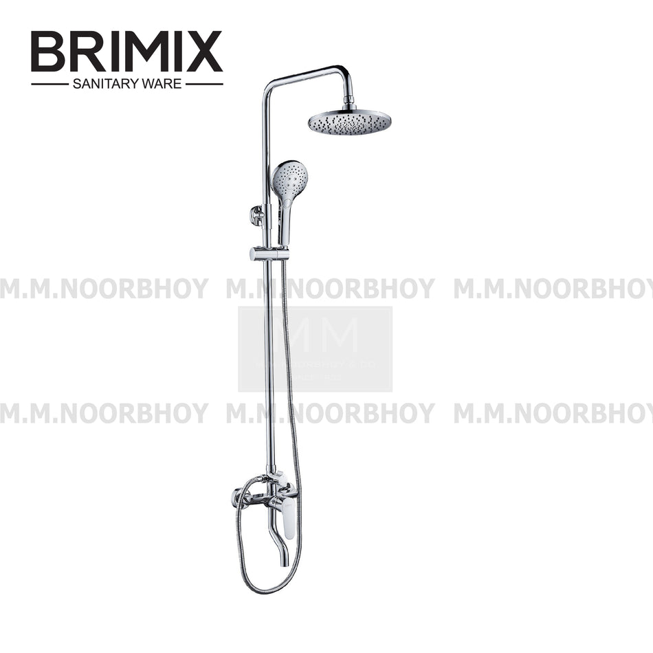 Brimix Mixer Shower Brass Stand Series with Stainless Steel Finish - YI-BRI/SH/55162D/SS