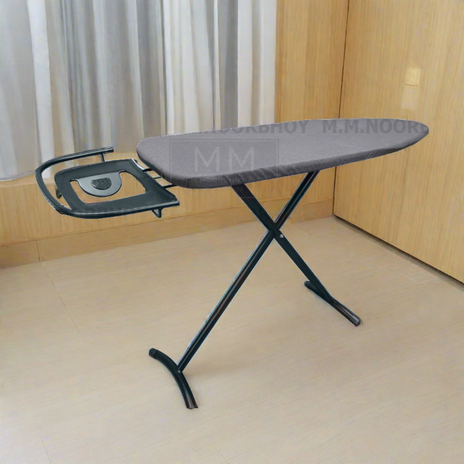 Mcoco Home Adjustable Ironing Board Size 13x38 Inches & 14x43 Inches Dark Grey Colour - T-DG