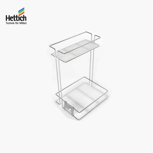 Hettich Detergent Holder Cargo Series, Size 105x345x190mm, Stainless Steel Chrome Plated - HT919705800