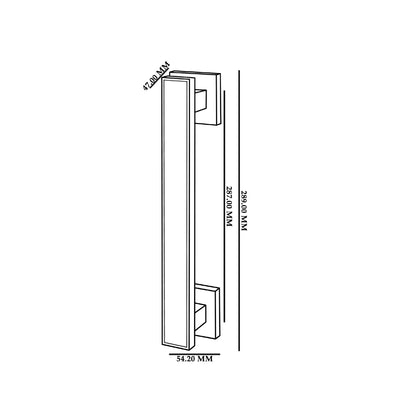 Oro & Oro Main Door Pull Handle Size 10.5 Inches Matt Antique Brass, Matt Satin Nickel & Black Finish (Each)- ORO204S14E