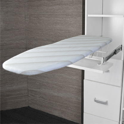 Mcoco Home Drawer Pullout Folding Ironing Board Size 960x300x20mm White Powder Coated Steel With Striped Colour - 33.35.30300100