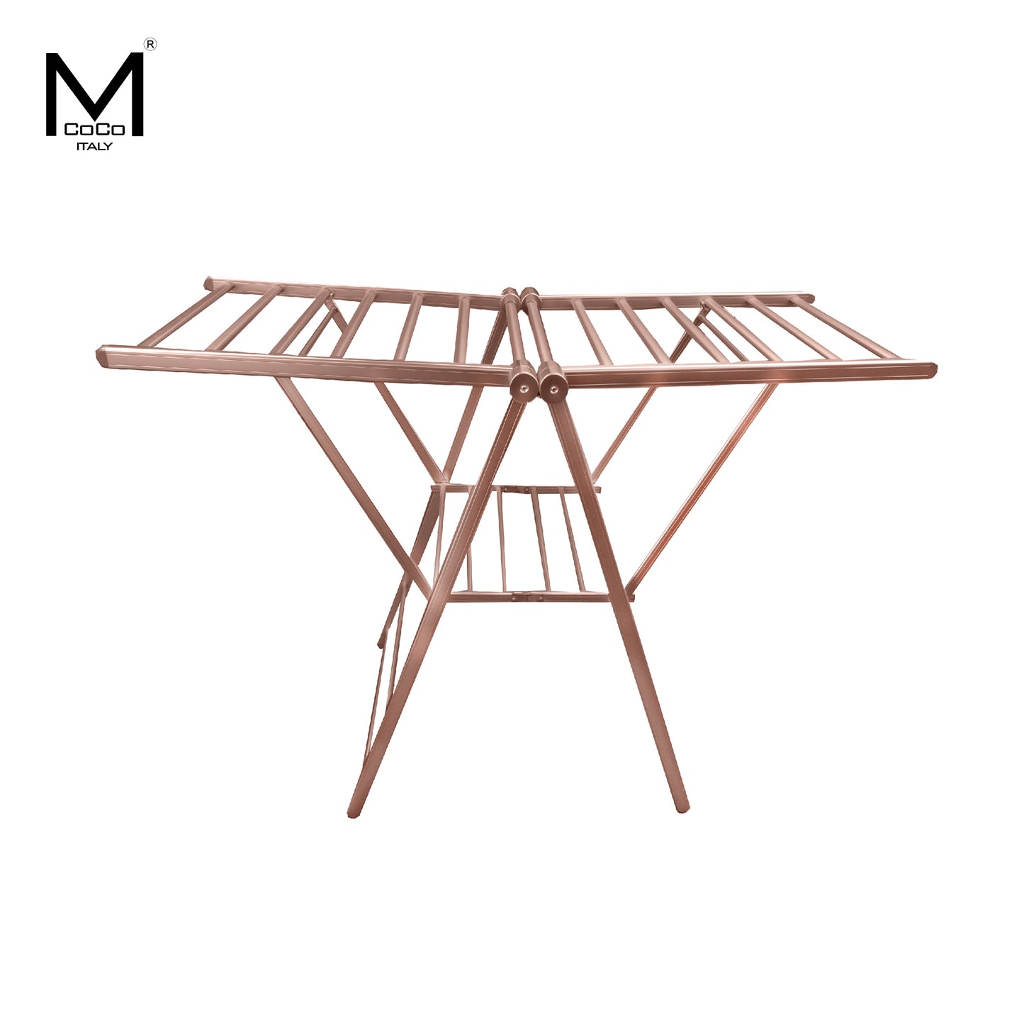 Mcoco Foldable Stand Cloth Rack Aluminium Grey & Light Pearl Pink Finish - 333