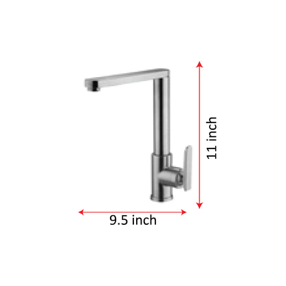 Mcoco Tap Water Faucet Brush Mixer With Flexible Cable Stainless Steel Finish - BW7047SS
