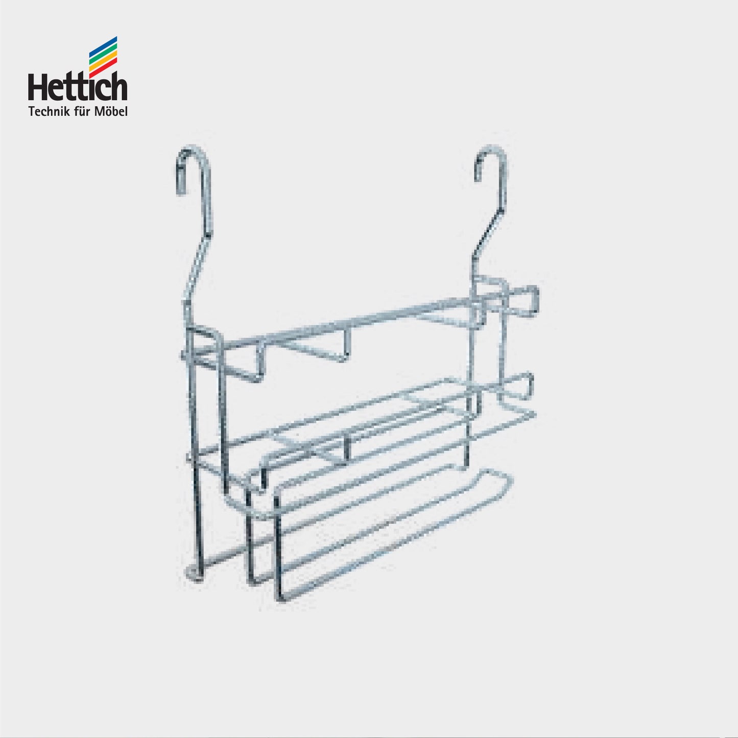 Hettich Cargo Midway Kitchen Roll Holder, Size 333x100x325mm, Chrome Plated Finish - HT926998700