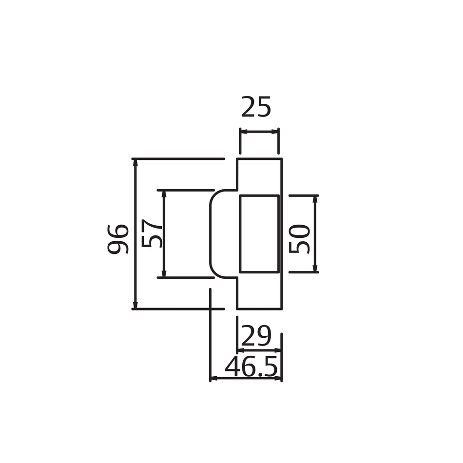 ASSA ABLOY Euro Mortise Latch Passage Lock Body, Backset Size 60mm With Strike Plate & Box , Satin Stainless Steel Finish - AA5201CS