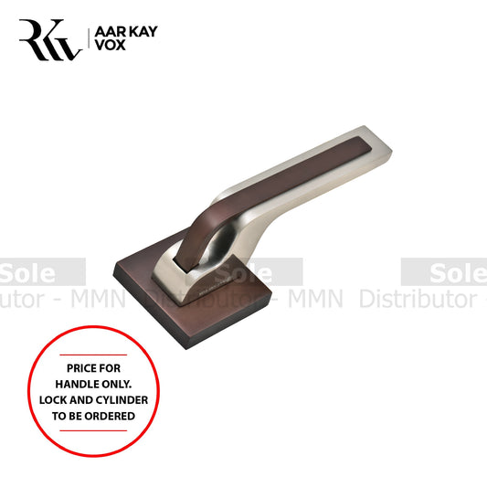 AarkayVox Zinc Mortice Habit Rose Lever Handle - AKV SS MD4693+MD4777