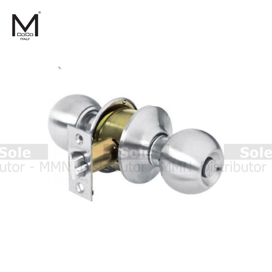 Mcoco Bathroom Ball Lock 1 Inche Door Thickness Antique Brass & Stainless Steel Finish - MCOWC