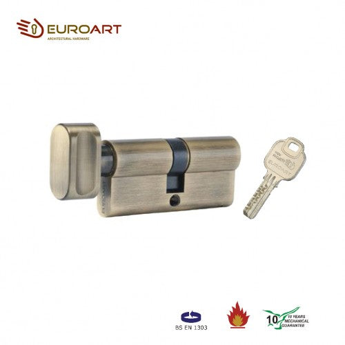 EuroArt Turn & Key Cylinder, Size 70mm - CYS370SN