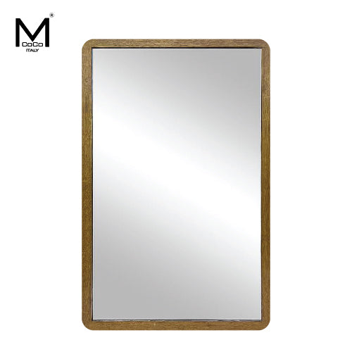 Mcoco Bathroom Mirror Square With Wooden Red & Yellow Colour Frame - XCMR6080
