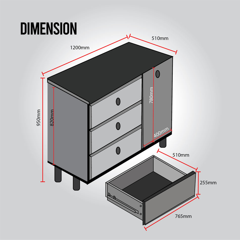 DecoFurniture Chest Of Drawers - DFCOD