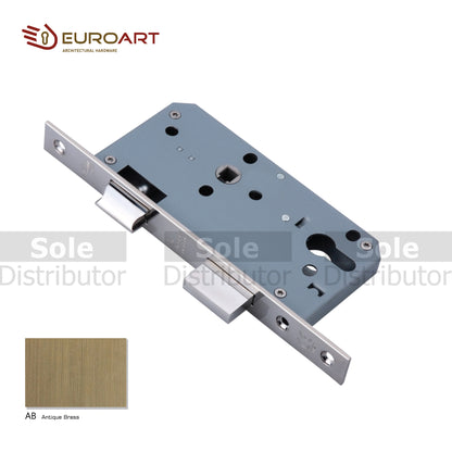 EuroArt Din Sash Lock Body 72x55mm Backset SSS,AB,BL/PVD & PB/PVD Finish  - DLA7255EP