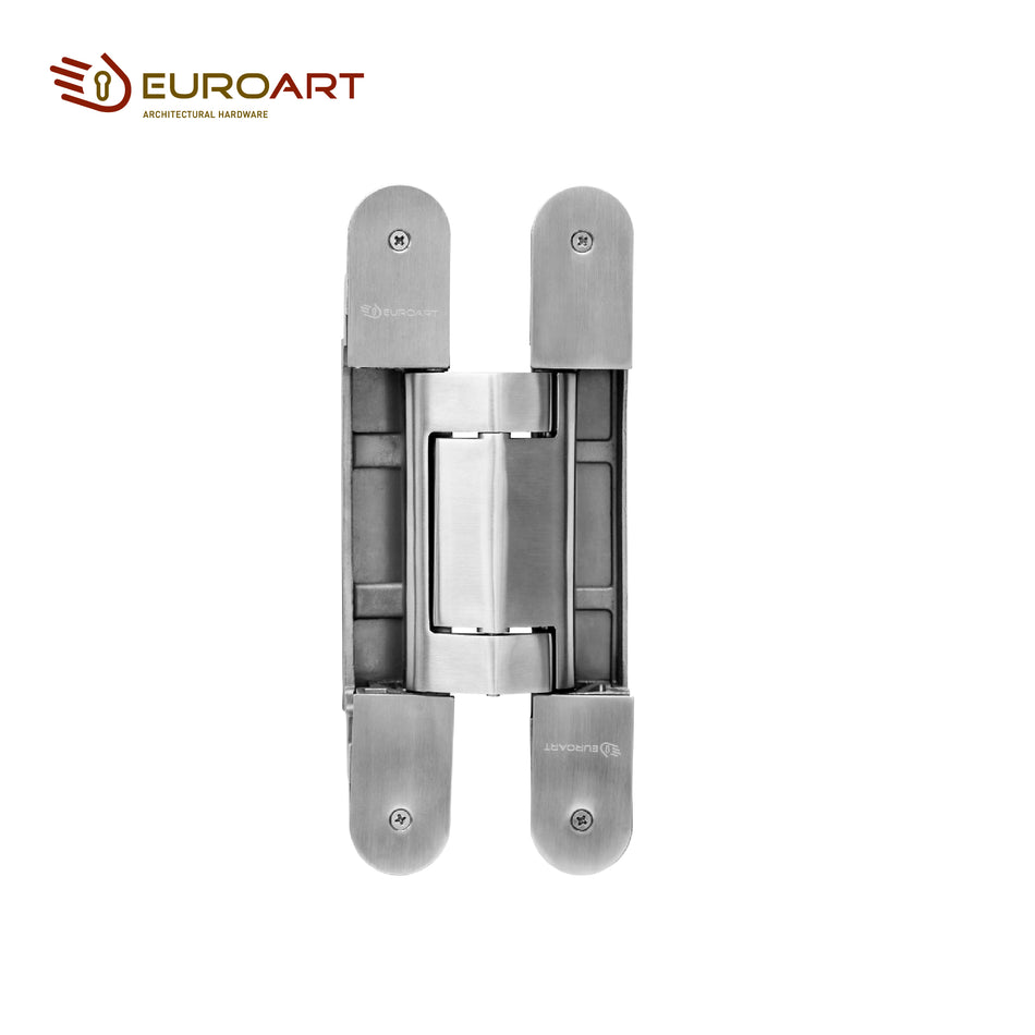 EuroArt 3D Adjustable Concealed Hinges , 200kg capacity 240mm 304 Grade Stainless Steel  - 3D234/SSS