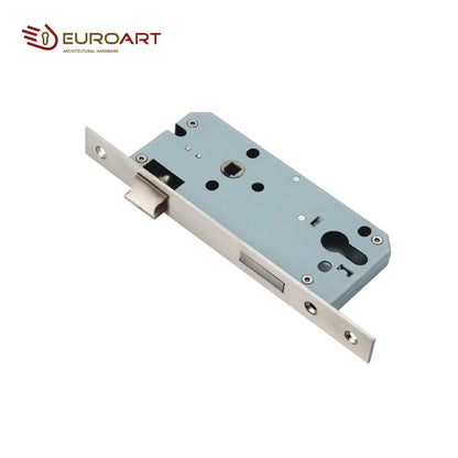 EuroArt Din Quality Mortise Lock Body , Centres 85mm & 45mm Backset , MAB & PB/PVD Finish - DLA4585EP