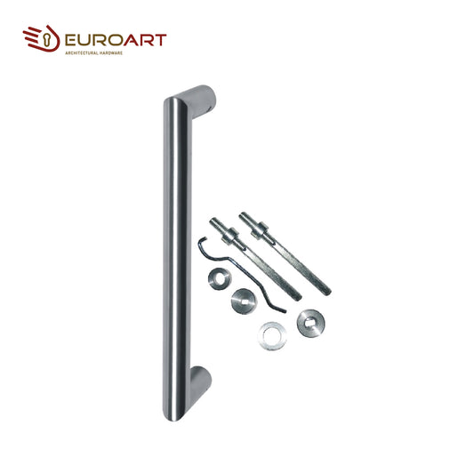 EuroArt Mitred Pull Handle ,Size 25x600mm , Stainless Steel Finish (Pair) - PHS222(2)+BBF/SSS