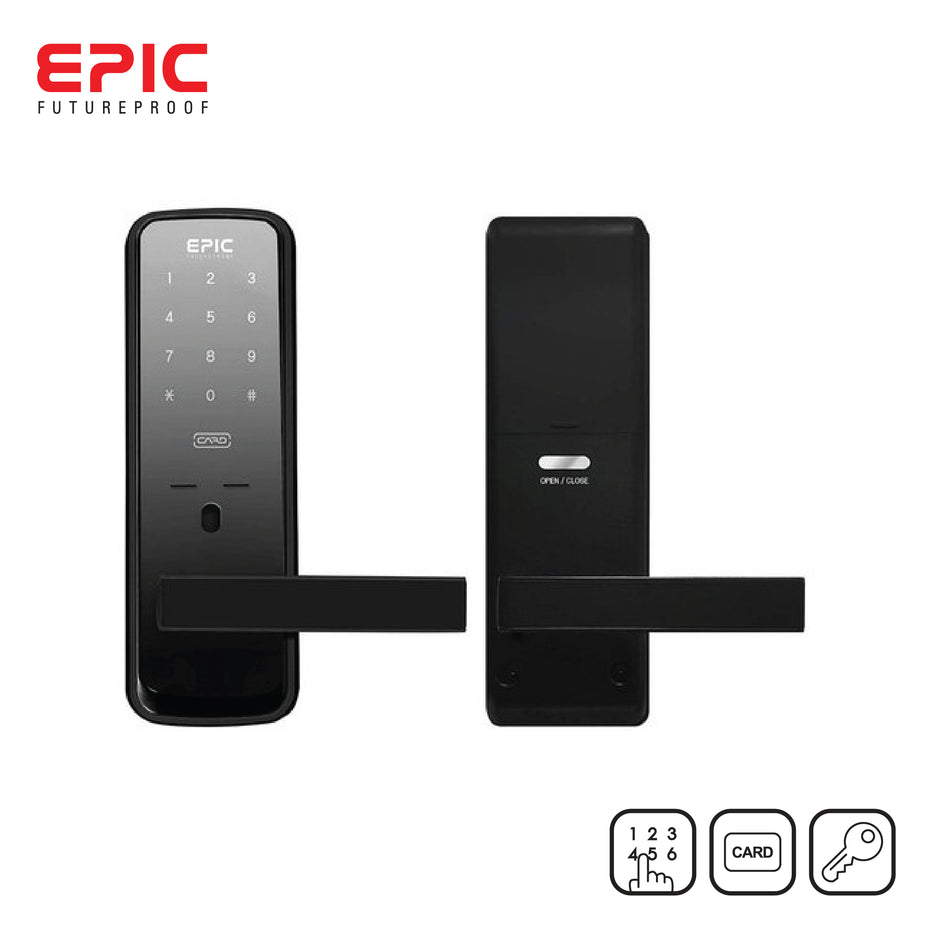 Epic Mini Digital Mortise Lock Open With 4 & 3 Way Options Gold & Mirror Finish - ES-7000K
