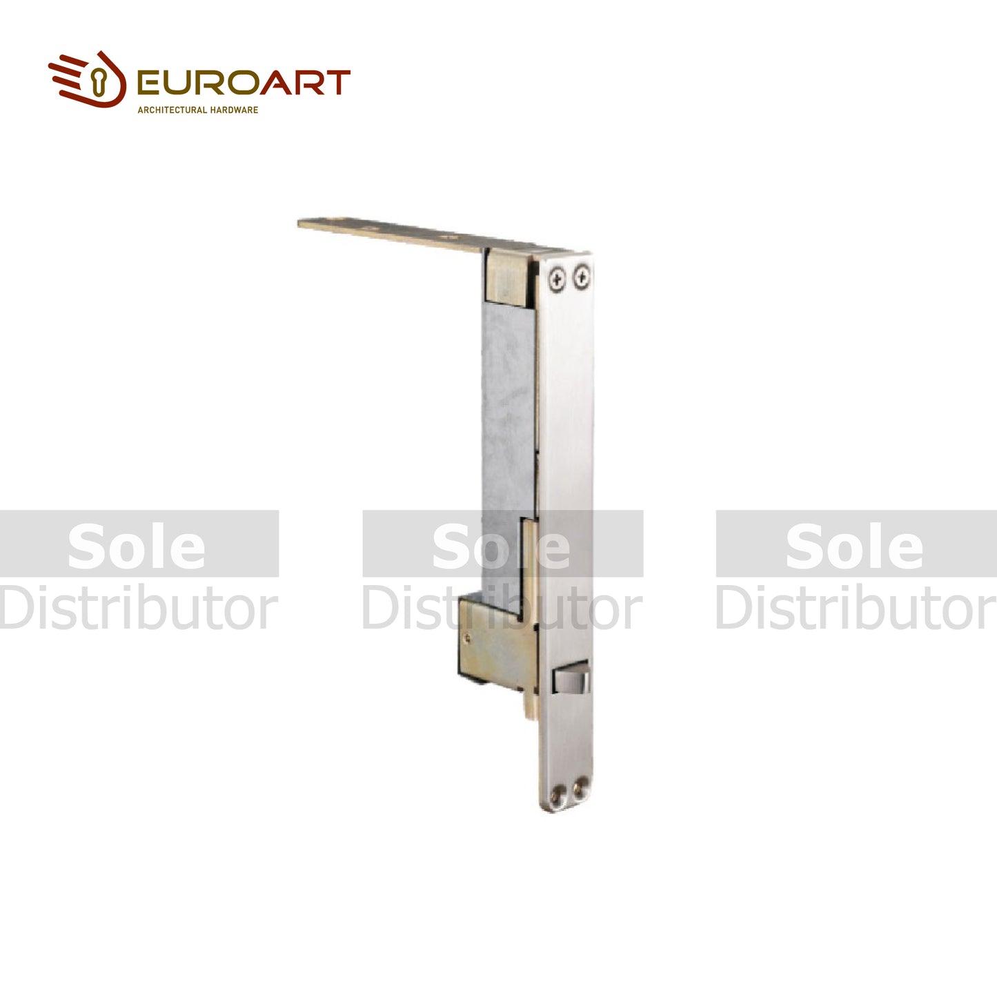 Euroart Automatic Flush Bolt for Timber Doors, 216x25.4mm Stainless Steel Finish - AFB1901