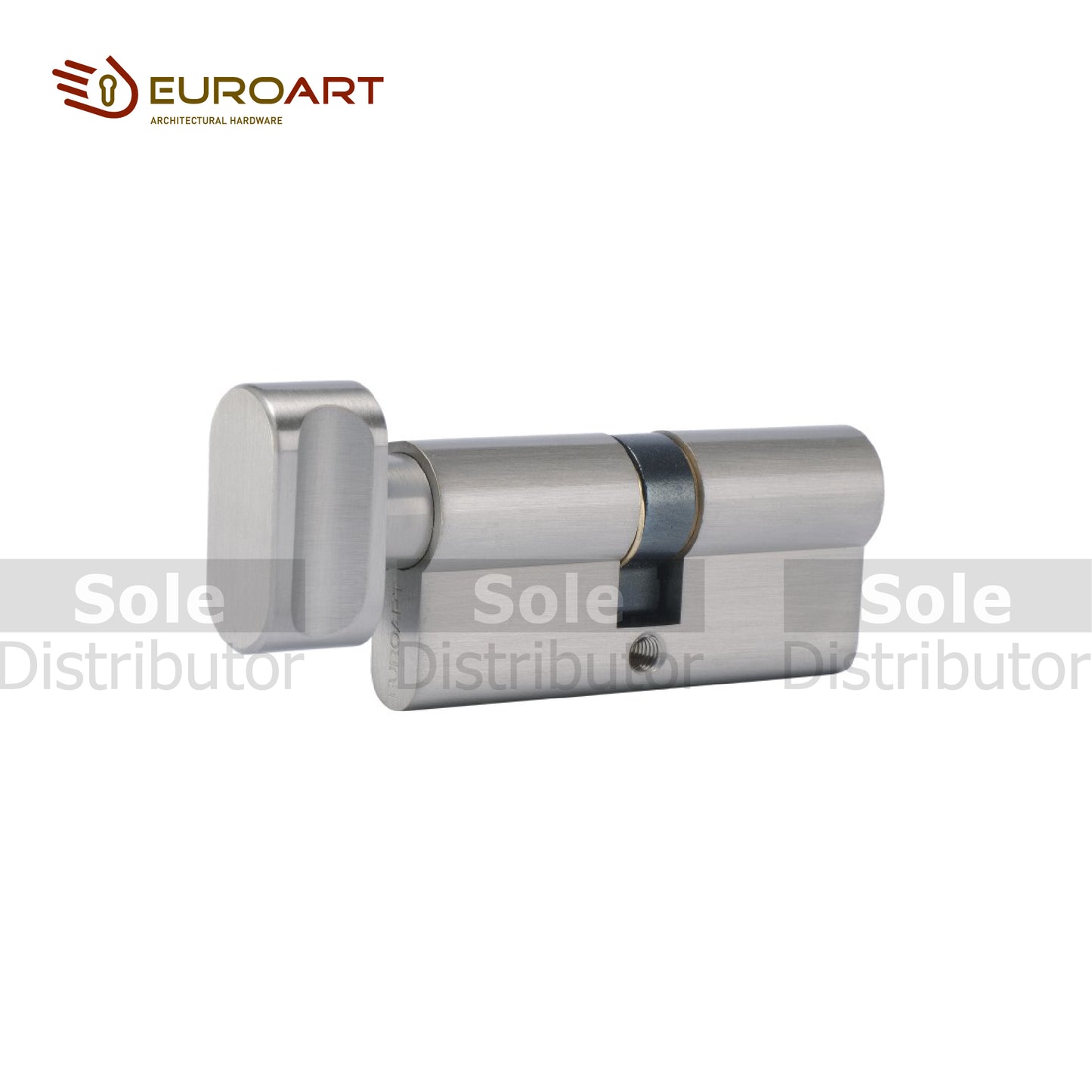 EuroArt Turn & Key Cylinder With 3 Keys , Size 80mm - CYD380SN