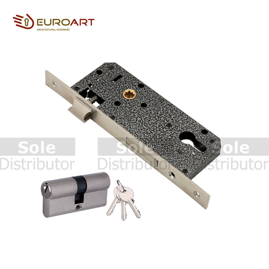 EuroArt Mortice Lock Body with Double Side Key - E485C/SSS