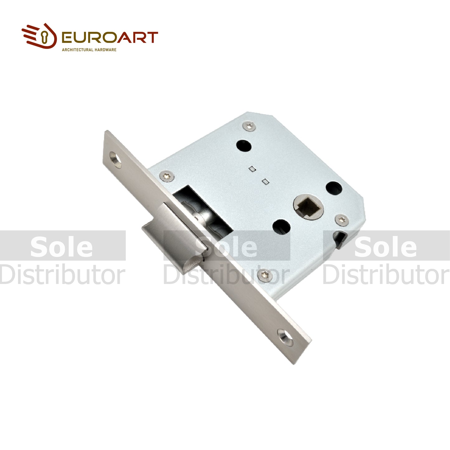 EuroArt Small Din Flat Latch Lock Body - FD0055LSSS