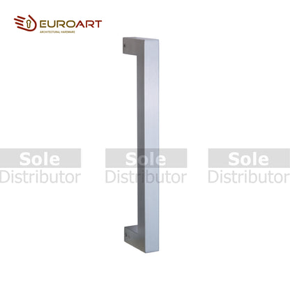 EuroArt Mitred Pull Handle Dimension 25x (300,600,750 & 900mm) Black PVD & Satin Stainless Steel Finish - PHS72