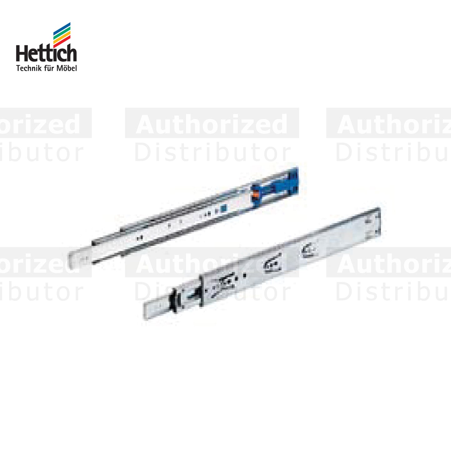 Hettich Heavy Duty Soft Closing Railing, Sizes 12,14,16,18,20 & 22 Inches, Galvanised Steel - HT911427