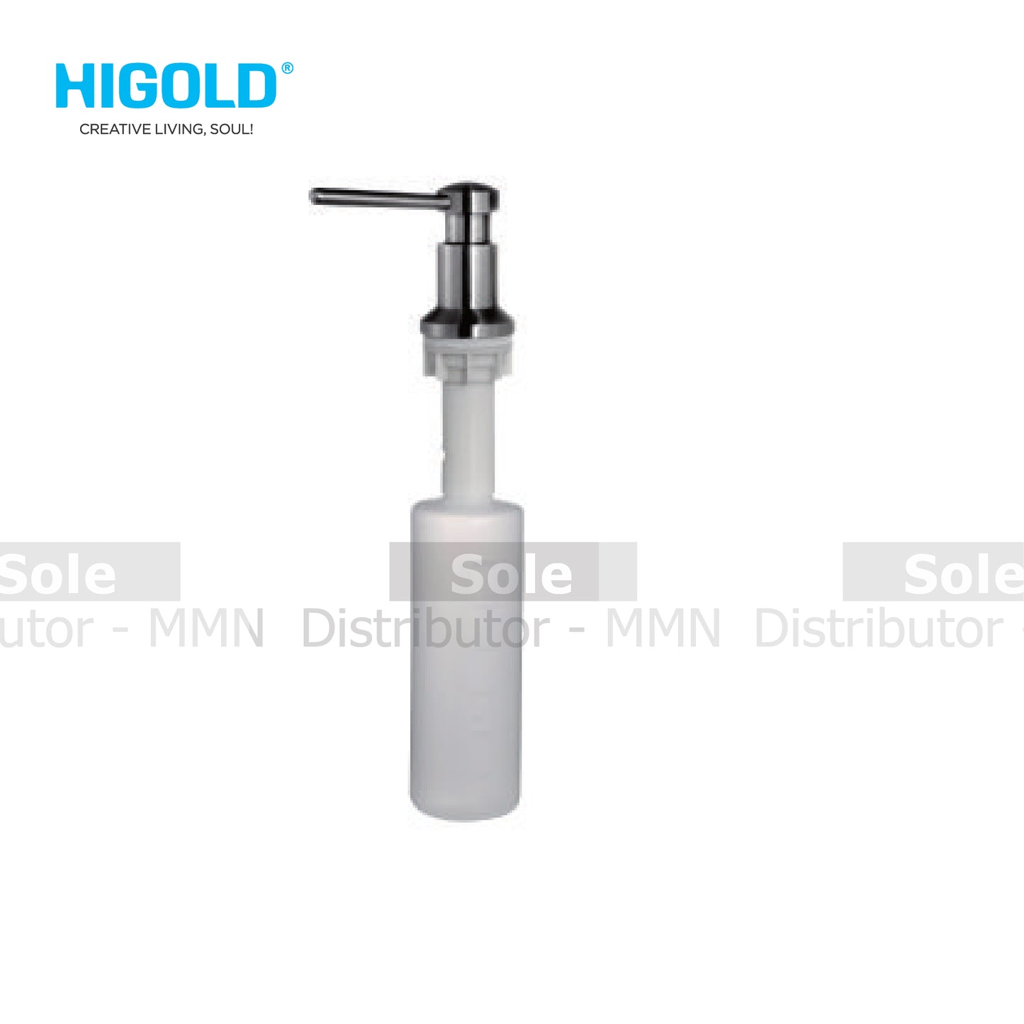 Higold Sink Soap Dispenser Stainless Steel Plastic Bottle -  HG985001