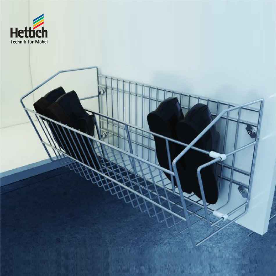 Hettich Cargo Wall Shoe Rack, Size 500x210x238mm, Stainless Steel Chrome Plated - HT924399200