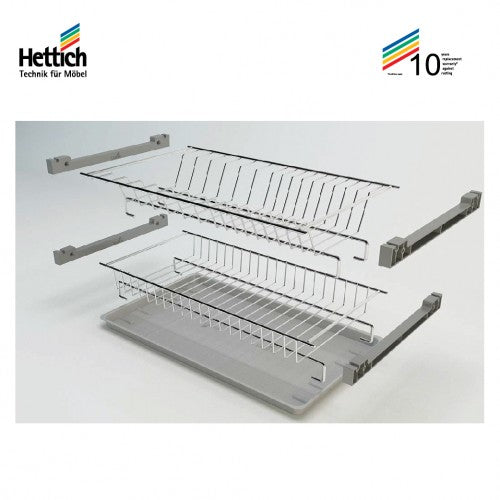 Hettich Dish Drainer Set, Width 600 & 900mm, Stainless Steel Chrome Plated - HT920616